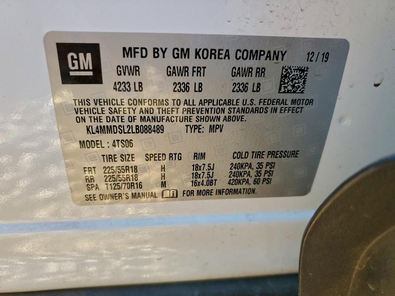 Photo 14 from auction – 2020 BUICK ENCORE GX with VIN KL4MMDSL2LB088489