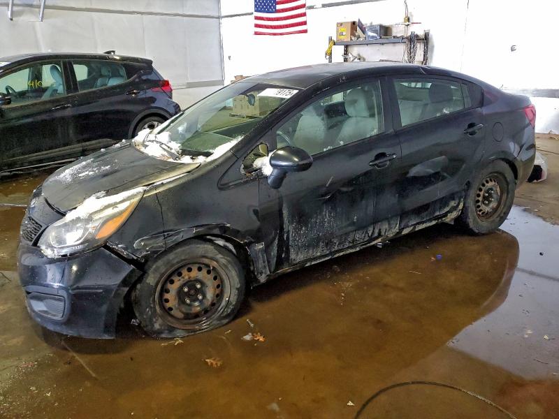 KIA RIO LX 2014 with VIN KNADM4A38E6350953 - Photo from auction