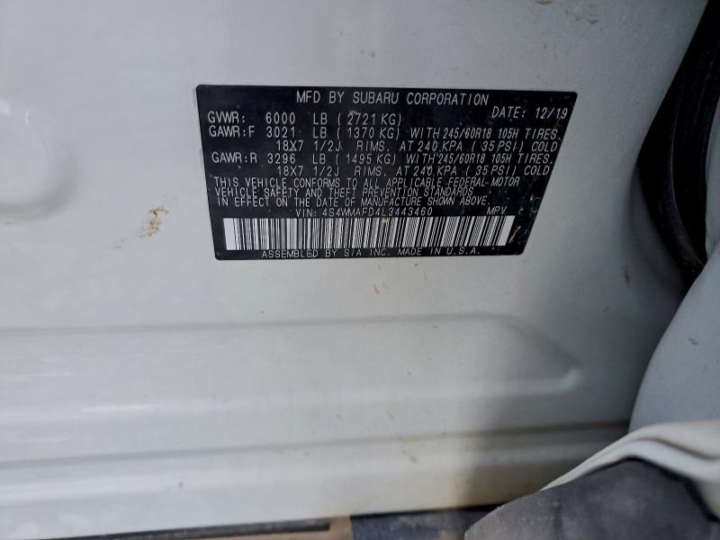 Photo 14 from auction – 2020 SUBARU ASCENT PRE with VIN 4S4WMAFD4L3443460