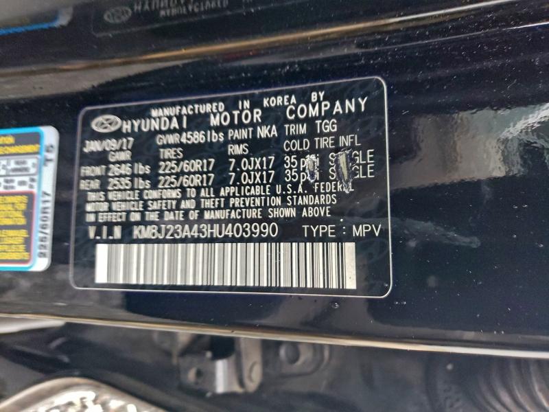 Photo 14 from auction – 2017 HYUNDAI TUCSON with VIN KM8J23A43HU403990
