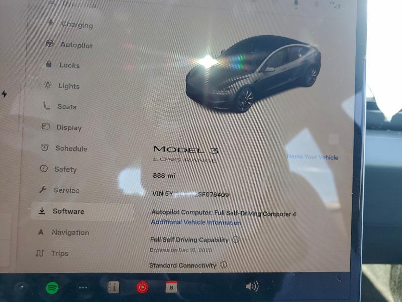 Photo 9 from auction – 2025 TESLA MODEL 3 with VIN 5YJ3E1EA2SF076409