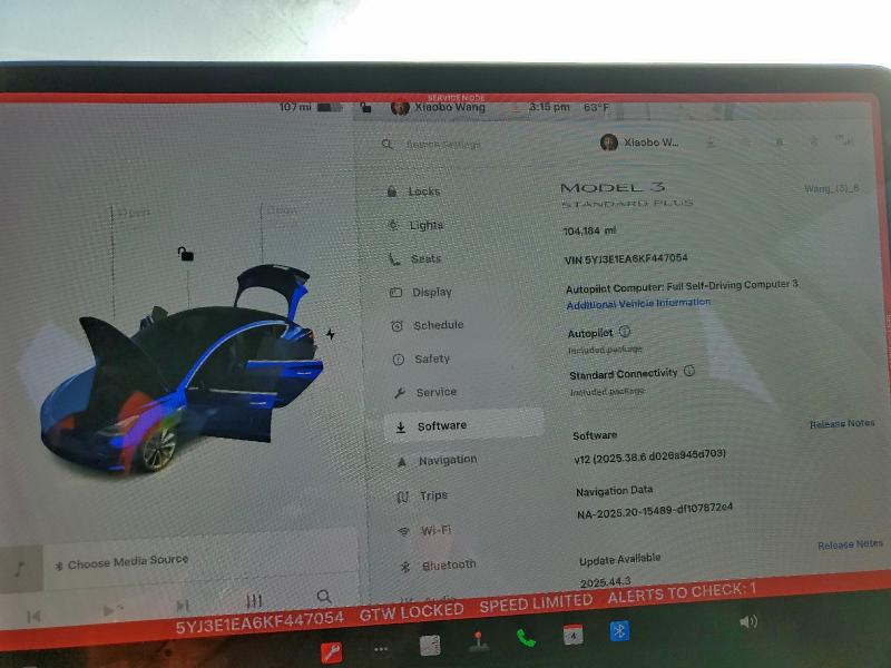 Photo 9 from auction – 2019 TESLA MODEL 3 with VIN 5YJ3E1EA6KF447054