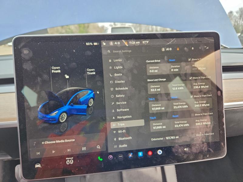 Photo 9 from auction – 2022 TESLA MODEL 3 with VIN 5YJ3E1EA8NF289904