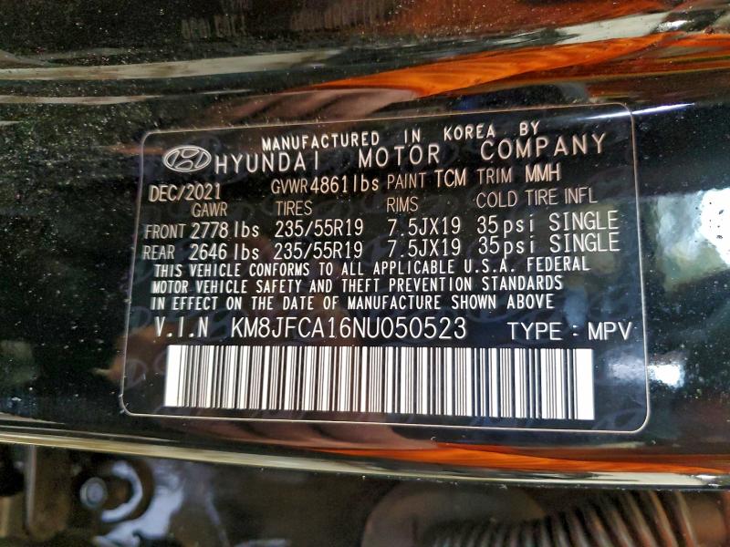 صورة رقم 14 من المزاد - 2022 HYUNDAI TUSCON مع VIN KM8JFCA16NU050523