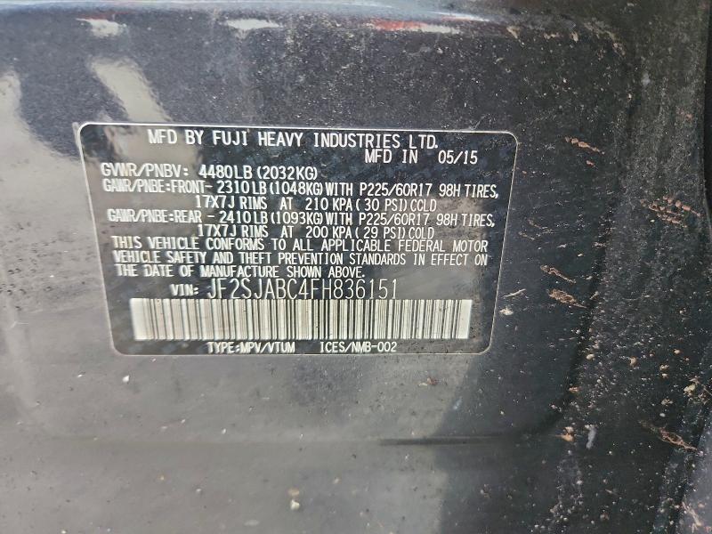 Photo 14 from auction – 2015 SUBARU FORESTER 2 with VIN JF2SJABC4FH836151