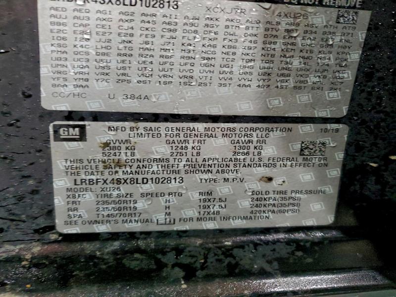 Photo 14 from auction – 2020 BUICK ENVISION P with VIN LRBFX4SX8LD102813