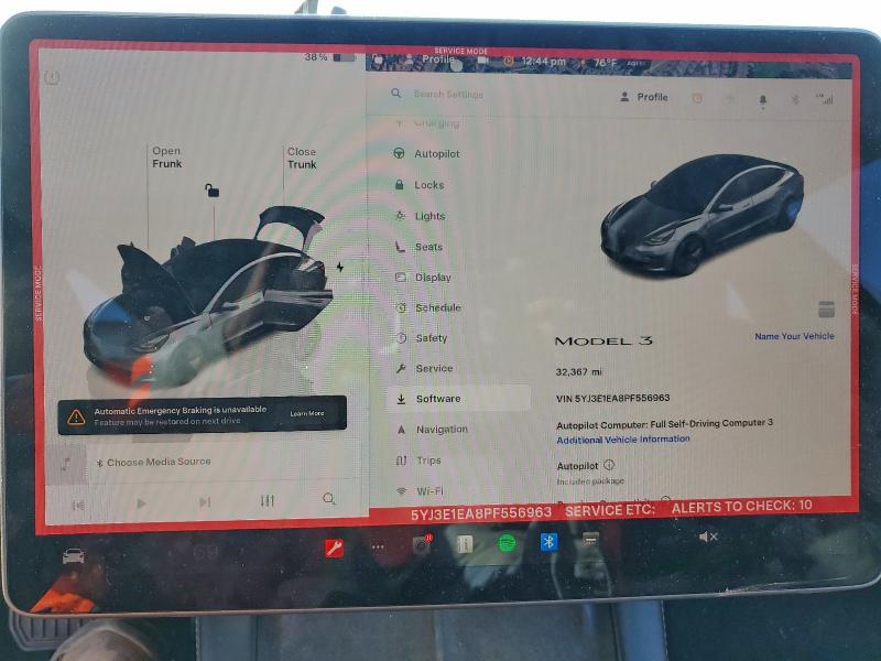 Photo 9 from auction – 2023 TESLA MODEL 3 with VIN 5YJ3E1EA8PF556963