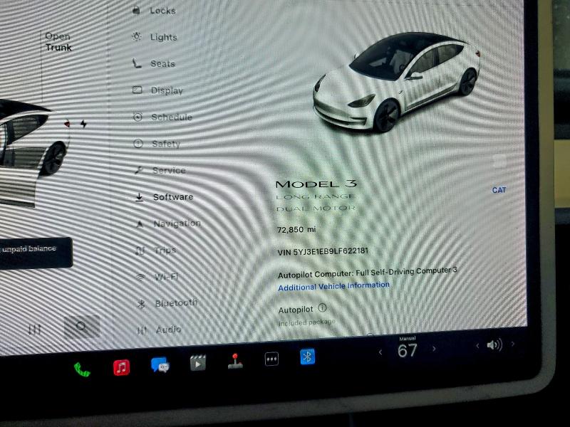 Photo 9 from auction – 2020 TESLA MODEL 3 with VIN 5YJ3E1EB9LF622181