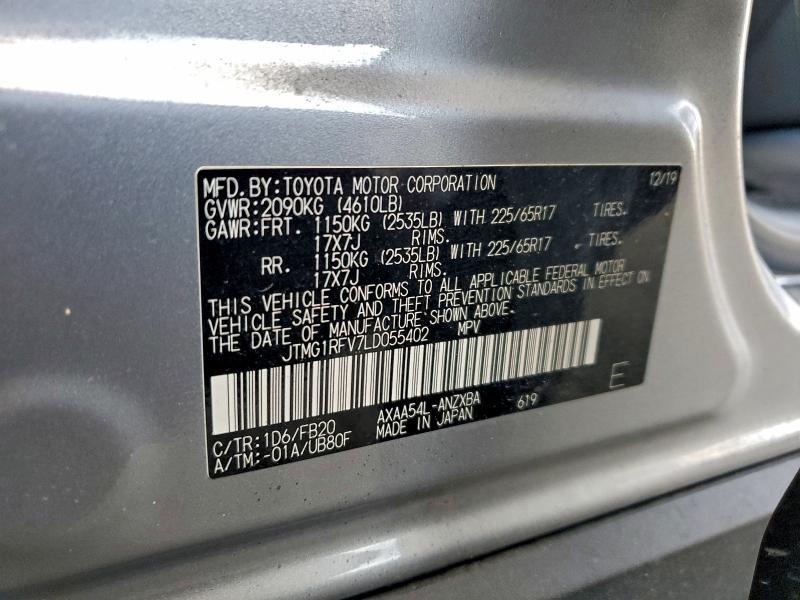 Photo 14 from auction – 2020 TOYOTA RAV4 LE with VIN JTMG1RFV7LD055402