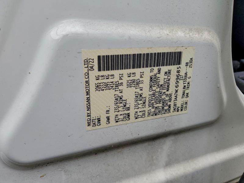 Photo 14 from auction – 2022 NISSAN ROGUE S with VIN 5N1BT3AA7NC699685