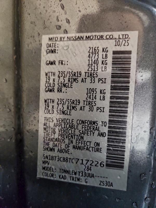 Photo 14 from auction – 2026 NISSAN ROGUE SL with VIN 5N1BT3CB8TC717226