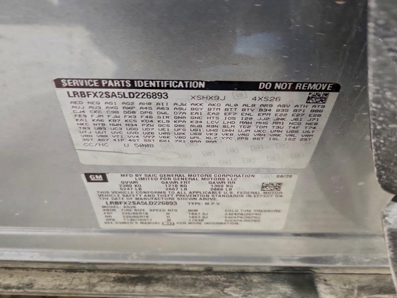 Photo 14 from auction – 2020 BUICK ENVISION E with VIN LRBFX2SA5LD226893