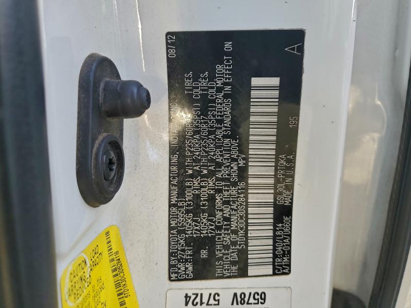 Photo 14 from auction – 2013 TOYOTA SIENNA XLE with VIN 5TDYK3DC3DS284116
