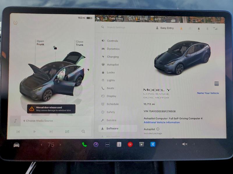 Photo 9 from auction – 2025 TESLA MODEL Y with VIN 7SAYGDEE8SF276508