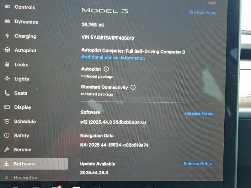 Photo 9 from auction – 2023 TESLA MODEL 3 with VIN 5YJ3E1EA1PF405012