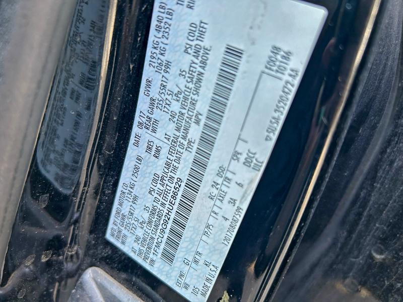Photo 10 from auction – 2017 FORD ESCAPE SE with VIN 1FMCU9G92HUE86529