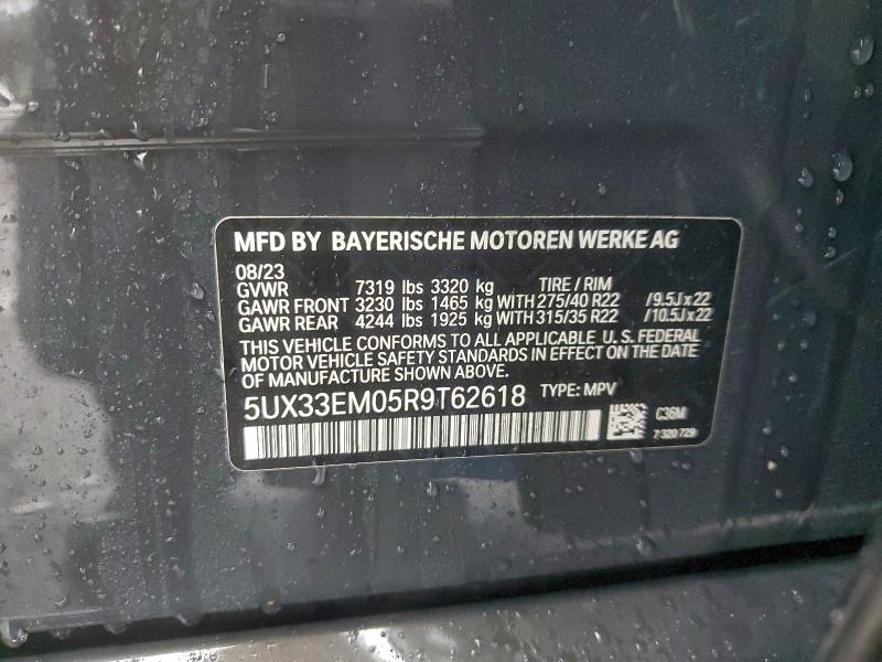 Photo 14 from auction – 2024 BMW X7 M60I with VIN 5UX33EM05R9T62618