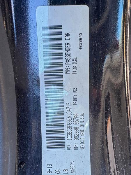 صورة رقم 10 من المزاد - 2014 CHRYSLER 200 LIMITE مع VIN 1C3BCBFG9EN134715