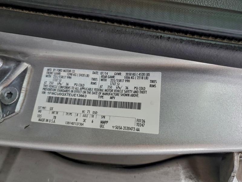 Zdjęcie 14 z aukcji – 2014 FORD ESCAPE SE z VIN 1FMCU0GX7EUE13663