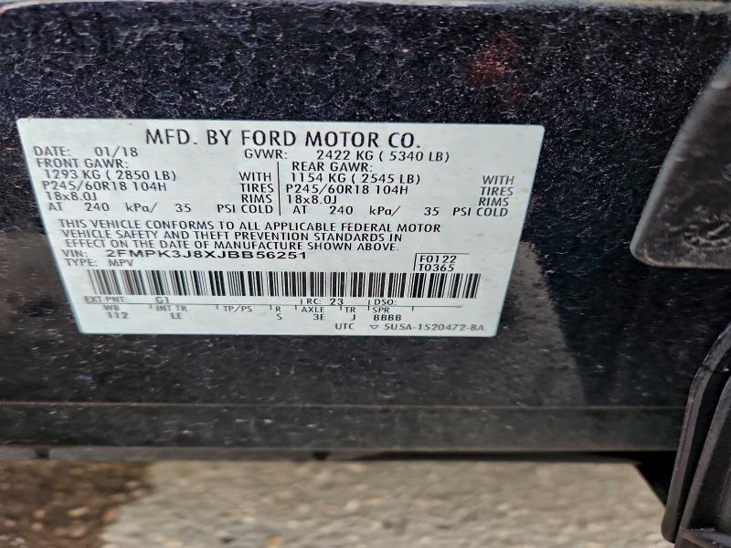 صورة رقم 14 من المزاد - 2018 FORD EDGE SEL مع VIN 2FMPK3J8XJBB56251