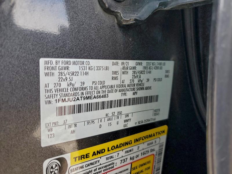 Photo 14 from auction – 2021 FORD EXPEDITION with VIN 1FMJU2AT9MEA66483