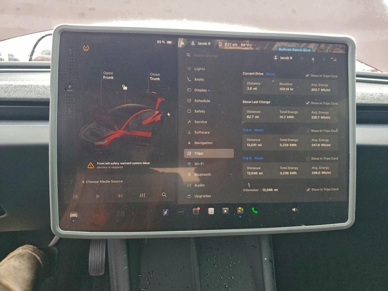 Photo 9 from auction – 2025 TESLA MODEL 3 with VIN 5YJ3E1EA3SF044245