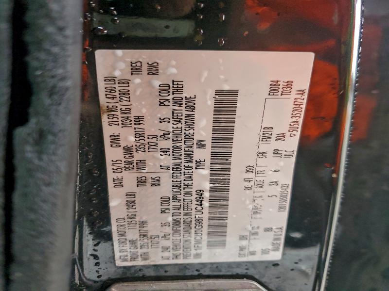 Photo 14 from auction – 2015 FORD ESCAPE SE with VIN 1FMCU0G98FUC44949