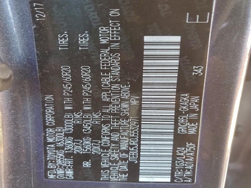 Photo 14 from auction – 2018 TOYOTA 4RUNNER with VIN JTEBU5JR0J5532971