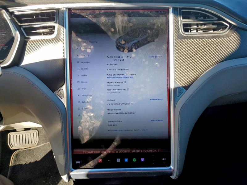 Photo 9 from auction – 2016 TESLA MODEL S with VIN 5YJSA1E20GF125744