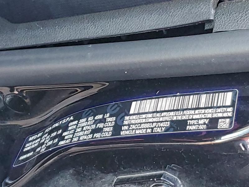 Photo 14 from auction – 2018 JEEP RENEGADE with VIN ZACCJBBB3JPJ14023