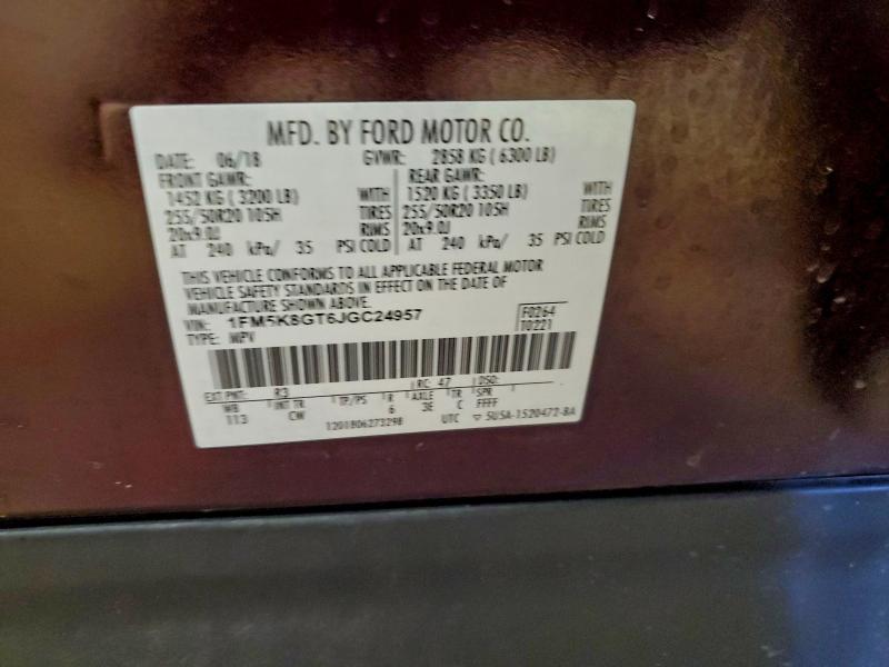 Photo 14 from auction – 2018 FORD EXPLORER S with VIN 1FM5K8GT6JGC24957