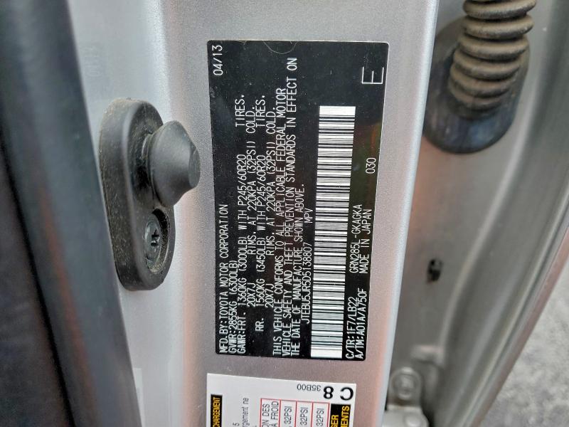 Photo 14 from auction – 2013 TOYOTA 4RUNNER with VIN JTEBU5JR5D5138807