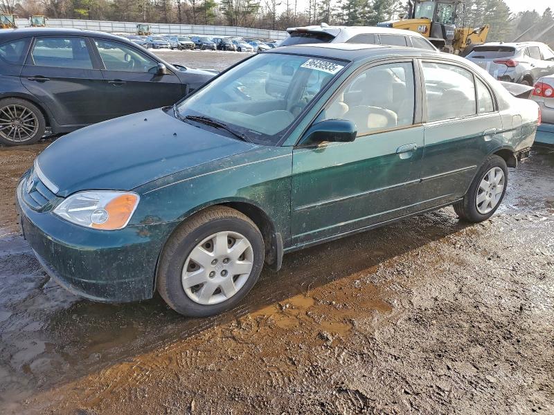 HONDA CIVIC EX 2001 with VIN 2HGES26781H613417 - Photo from auction