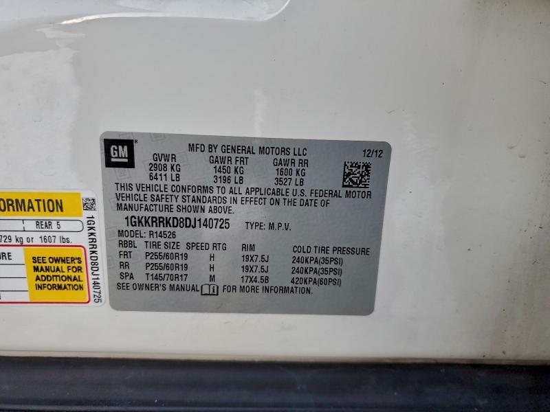 Photo 14 from auction – 2013 GMC ACADIA SLT with VIN 1GKKRRKD8DJ140725