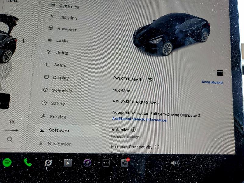 Photo 9 from auction – 2023 TESLA MODEL 3 with VIN 5YJ3E1EAXPF615253