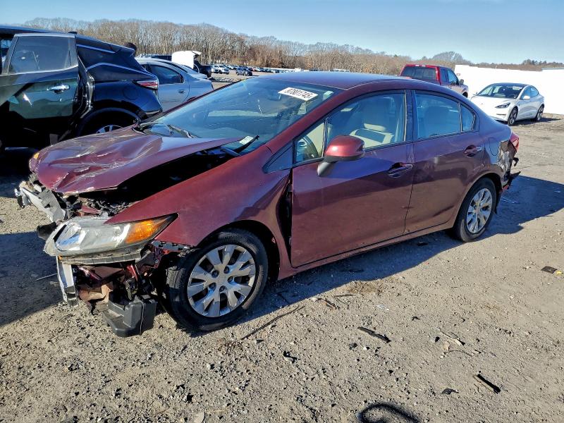 HONDA CIVIC LX 2012 with VIN 2HGFB2F52CH612611 - Photo from auction