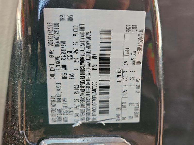 Photo 14 from auction – 2015 FORD ESCAPE S with VIN 1FMCU0F76FUA87065