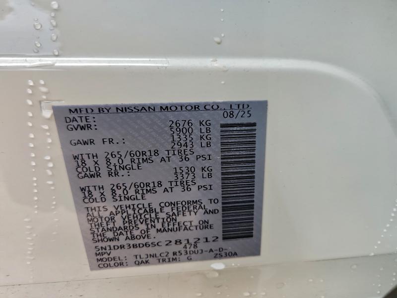 Photo 14 from auction – 2025 NISSAN PATHFINDER with VIN 5N1DR3BD6SC281212