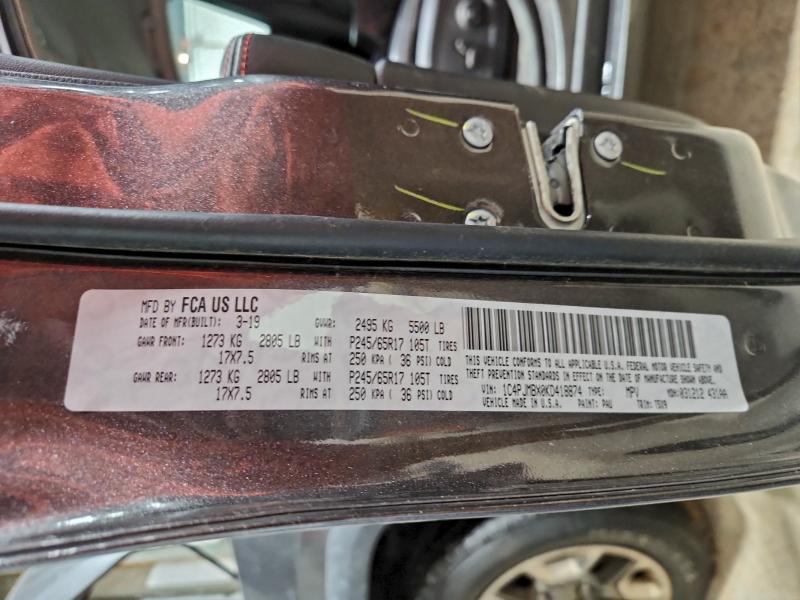 Photo 14 from auction – 2019 JEEP CHEROKEE with VIN 1C4PJMBX0KD418874