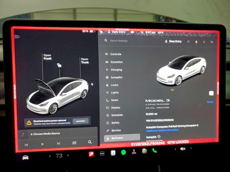 Photo 9 from auction – 2020 TESLA MODEL 3 with VIN 5YJ3E1EB2LF808242