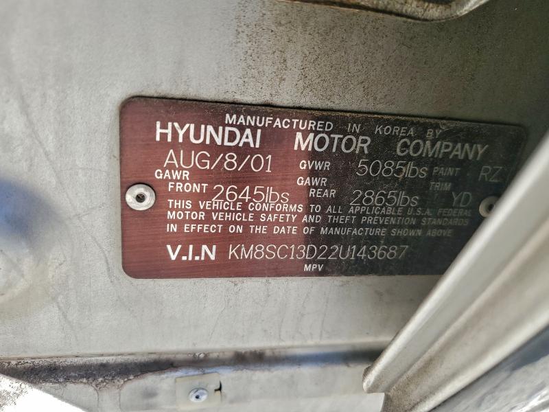 Photo 14 from auction – 2002 HYUNDAI SANTA FE with VIN KM8SC13D22U143687