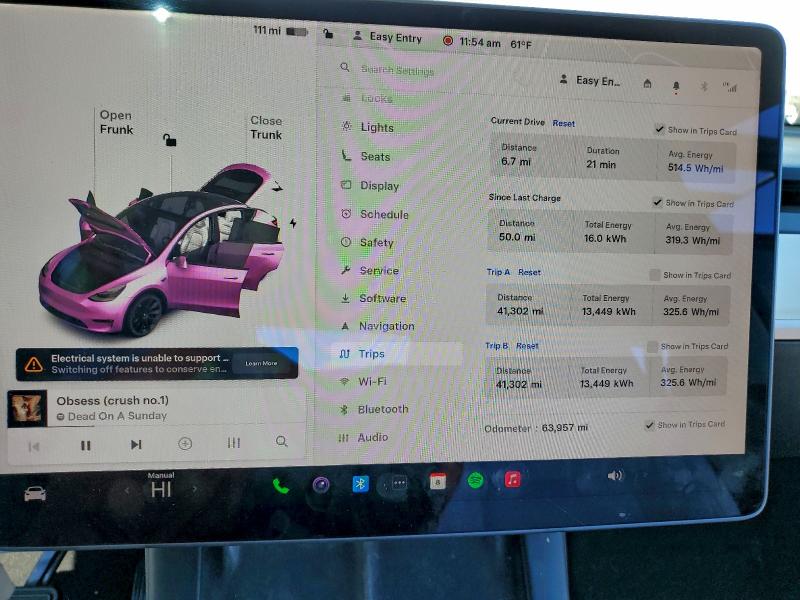Photo 9 from auction – 2021 TESLA MODEL Y with VIN 5YJYGDEE8MF195542