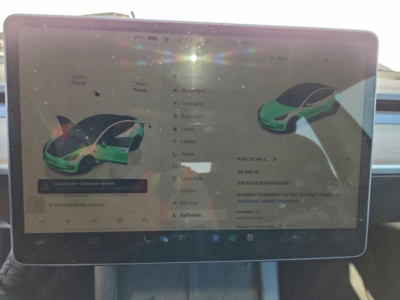 Photo 9 from auction – 2023 TESLA MODEL 3 with VIN 5YJ3E1EA5PF464791