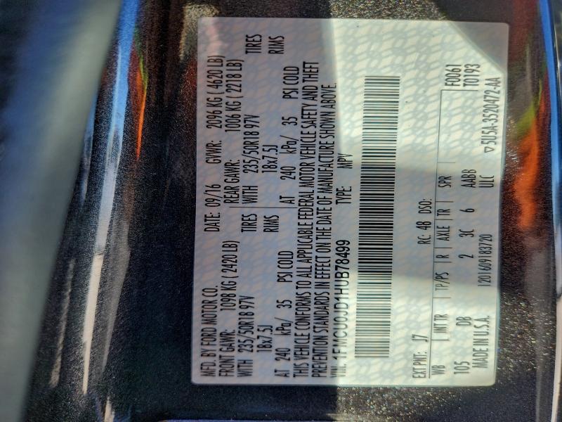 Photo 14 from auction – 2017 FORD ESCAPE TIT with VIN 1FMCU0JD1HUB78499