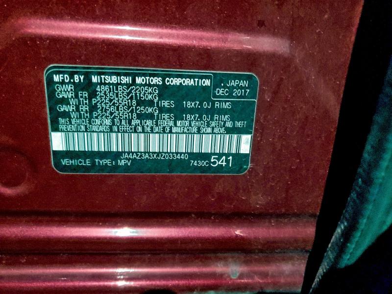 Photo 14 from auction – 2018 MITSUBISHI OUTLANDER with VIN JA4AZ3A3XJZ033440