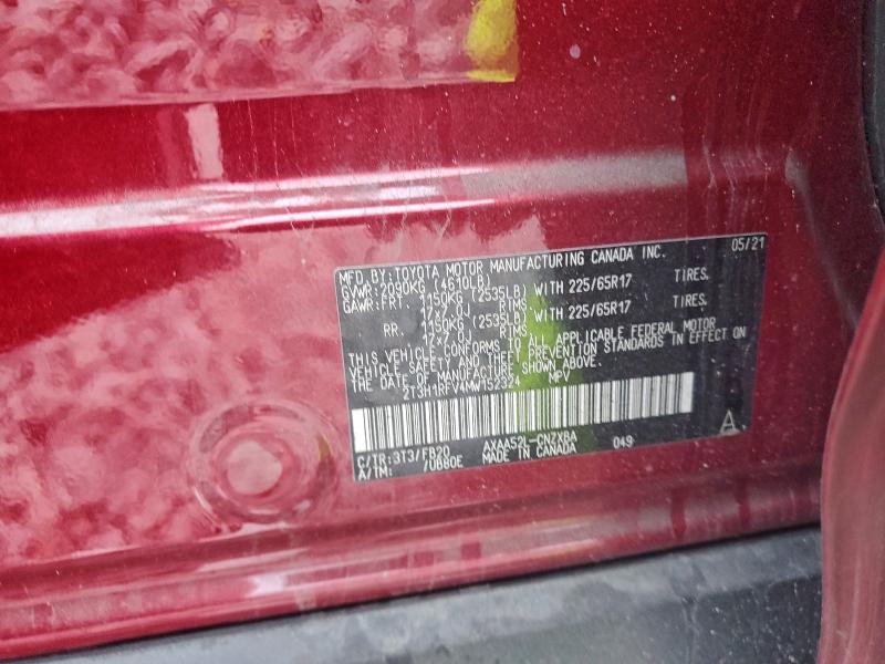 Photo 14 from auction – 2021 TOYOTA RAV4 LE with VIN 2T3H1RFV4MW152324