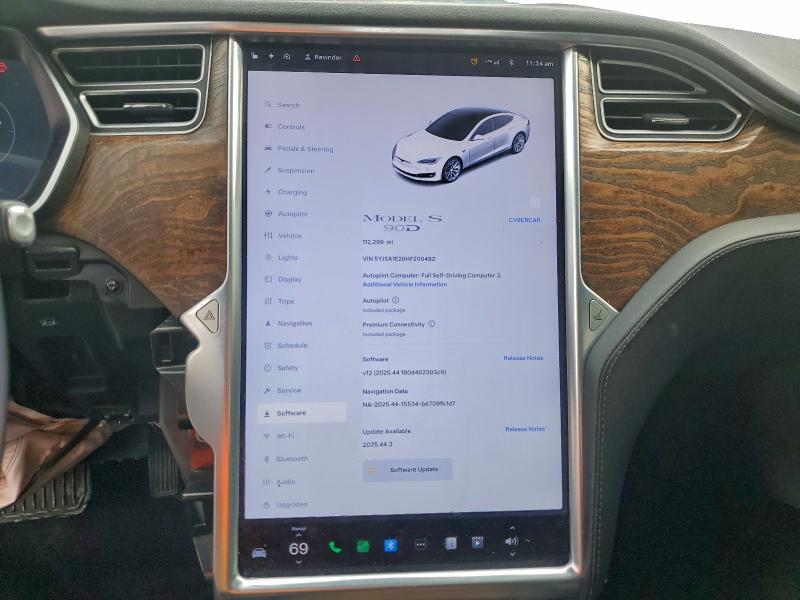 Photo 9 from auction – 2017 TESLA MODEL S with VIN 5YJSA1E28HF200482