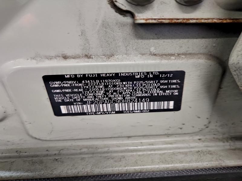 Photo 14 from auction – 2013 SUBARU XV CROSSTR with VIN JF2GPAGC9DH824149