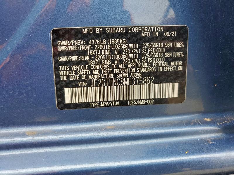 Photo 14 from auction – 2021 SUBARU CROSSTREK with VIN JF2GTHNC8MH375862