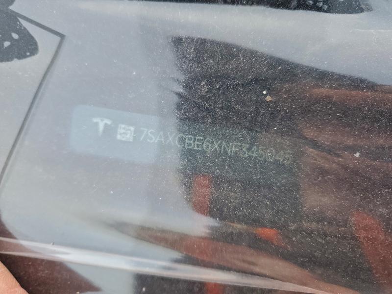 Photo 14 from auction – 2022 TESLA MODEL X with VIN 7SAXCBE6XNF345045